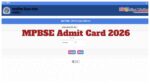 MPBSE Admit Card 2026