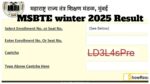 MSBTE winter 2025 Result