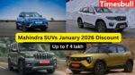 Mahindra SUVs January 2026 Discount