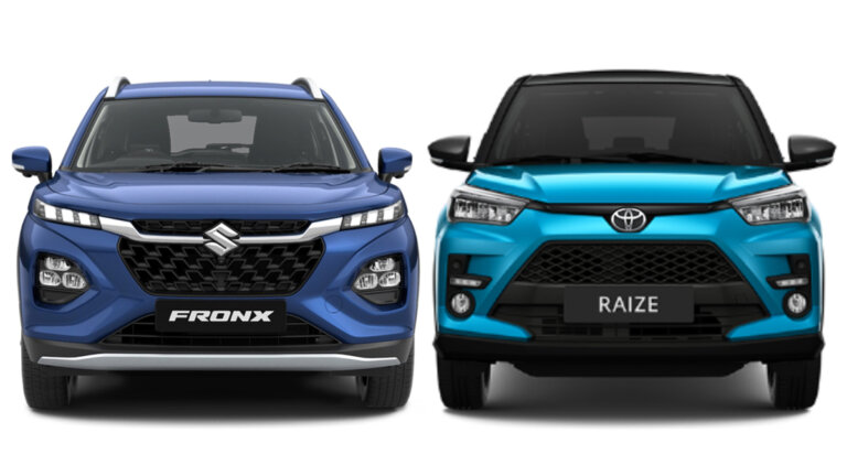 Maruti Fronx Hybrid vs Toyota Raize Hybrid