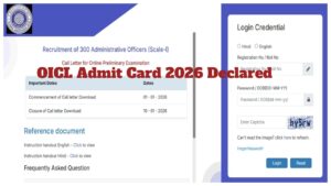 OICL Admit Card 2026 Declared - Direct Link to Download Hall Ticket at orientalinsurance.org.in