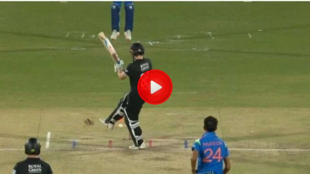 Watch— Prasidh Krishna’s back of the length ball bowled New Zealand batter in IND vs NZ 2nd ODI