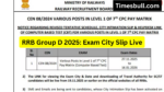 RRB Group D Exam City Slip 2025 Released