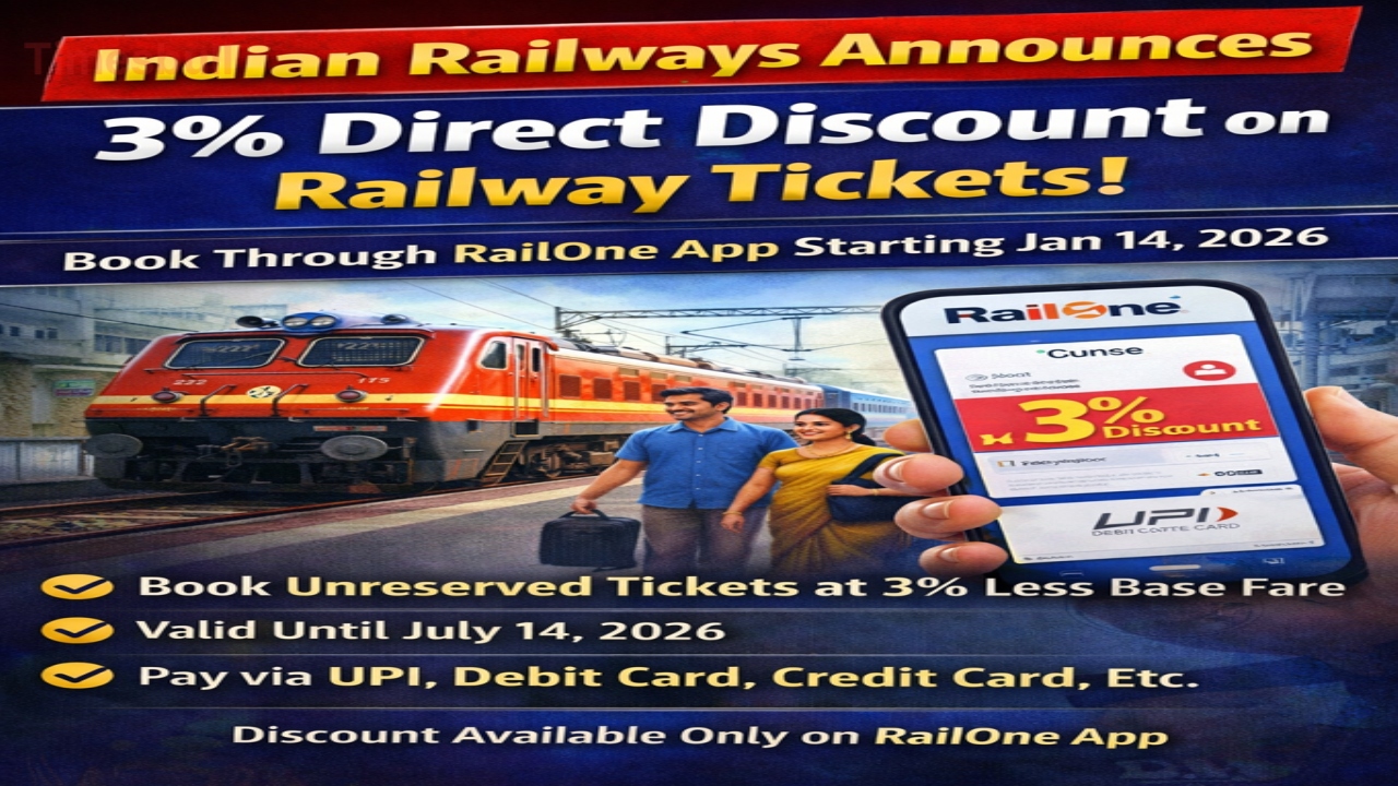 Indian Railways Ticket Discount 2026:...
