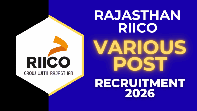 Rajasthan RIICO Recruitment 2026