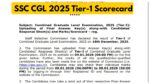 SSC CGL 2025 Tier-1 Scorecard