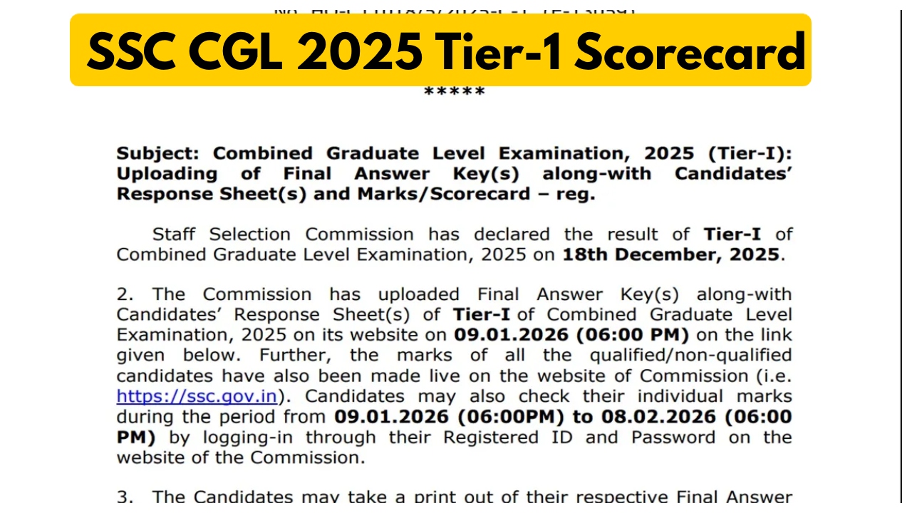 SSC CGL 2025 Tier-1 Scorecard...