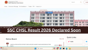 SSC CHSL Result 2026 Declared Soon – How to Check Cut Off Merit List? Download Link https://ssc.gov.in