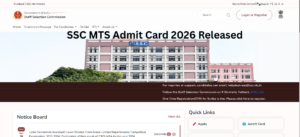 SSC MTS Admit Card 2026 Released – Havaldar Exam from 4 February Download ssc.gov.in