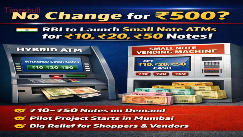 Small Note Machines: RBI to Launch Hybrid ATMs Dispensing ₹10, ₹20, ₹50 Notes