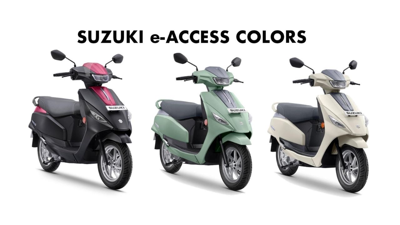 Suzuki e-Access Electric Scooter Colours...