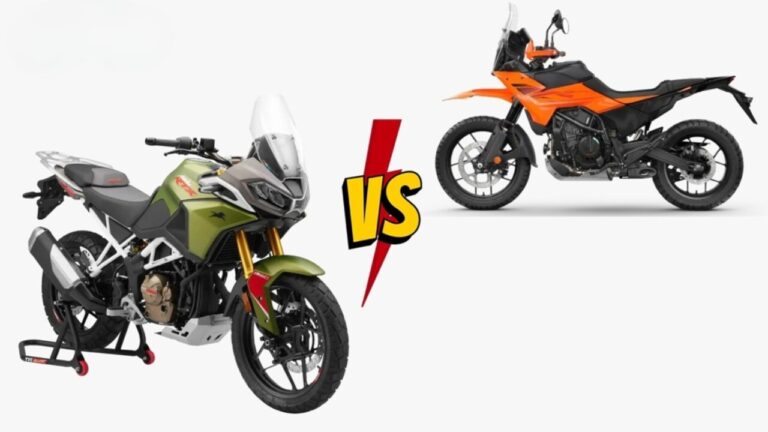 TVS Apache RTX 300 vs KTM 250 Adventure – Touring Comfort और Engine Performance