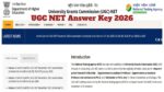 UGC NET Answer Key 2026