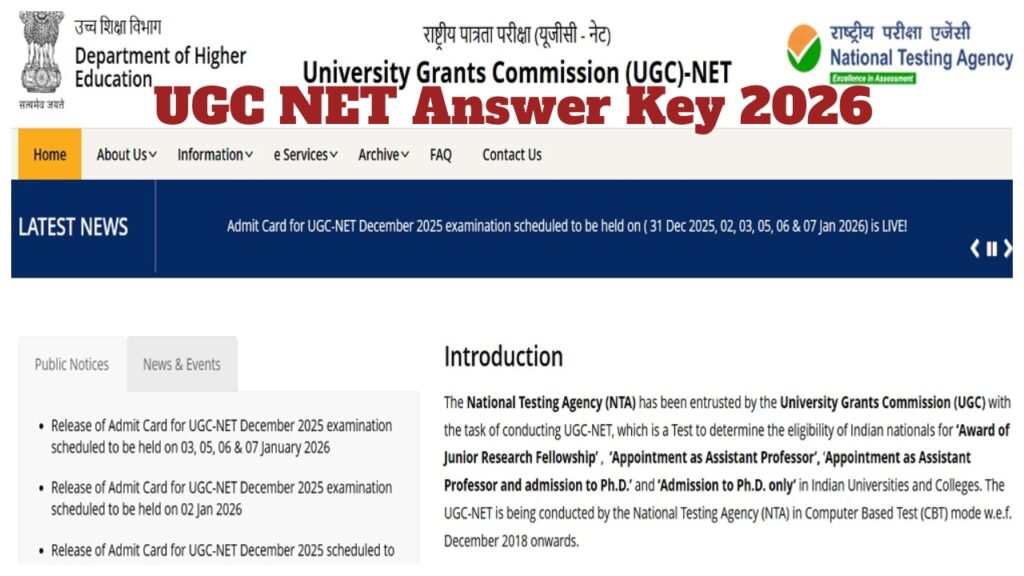 UGC NET Answer Key 2026 –  Provisional Key Shortly at ugcnet.nta.ac.in; Here Latest Update