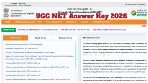 UGC NET Answer Key 2026 - Download NTA December Session Response Sheet at ugcnet.nta.ac.in
