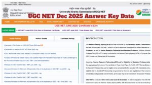 UGC NET Dec 2025 Answer Key Date – How to Download Provisional Key and Raise Objections at ugcnet.nta.ac.in