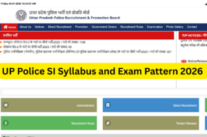 UP Police SI Syllabus and Exam Pattern 2026 – Download PDF uppbpb.gov.in