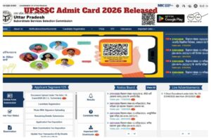 UPSSSC Admit Card 2026 Released – Download Hall Ticket at upsssc.gov.in; Exam on Feb 1