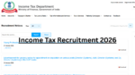 Income Tax Recruitment 2026