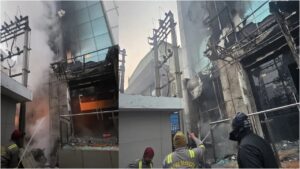 Fire breaks out in office building in Noida, panic ensues, Here’s the update