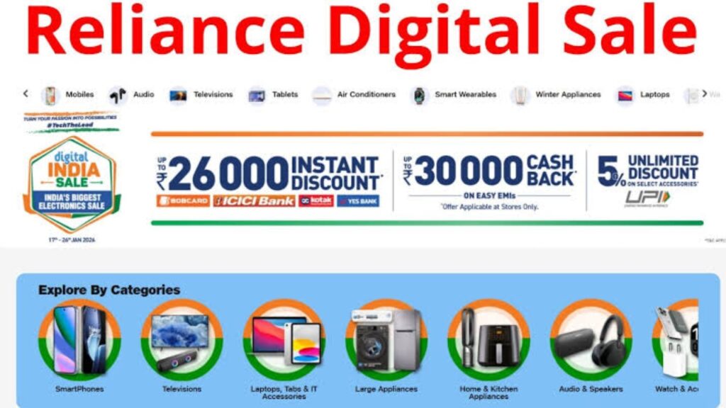 Reliance Digital Sale: Electronics To Home Appliances On Discounted Prices, Chance To Buy At Bumper Discounts Until 26th January 