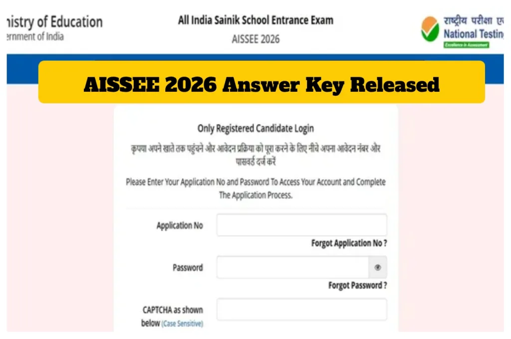 AISSEE 2026 Answer Key Released