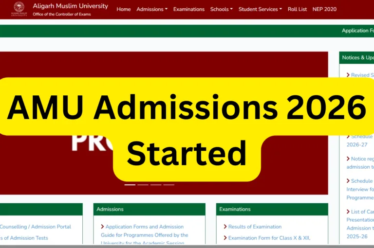 AMU Admissions 2026 Started
