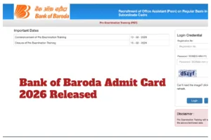 Bank of Baroda Admit Card 2026 Released - How to Get Hall Ticket at bankofbaroda.in, Link Active in Education category