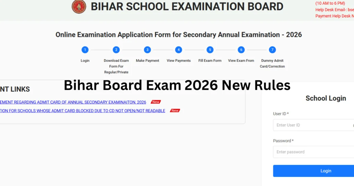 Bihar Board Class 10 Exam 2026 Guidelines