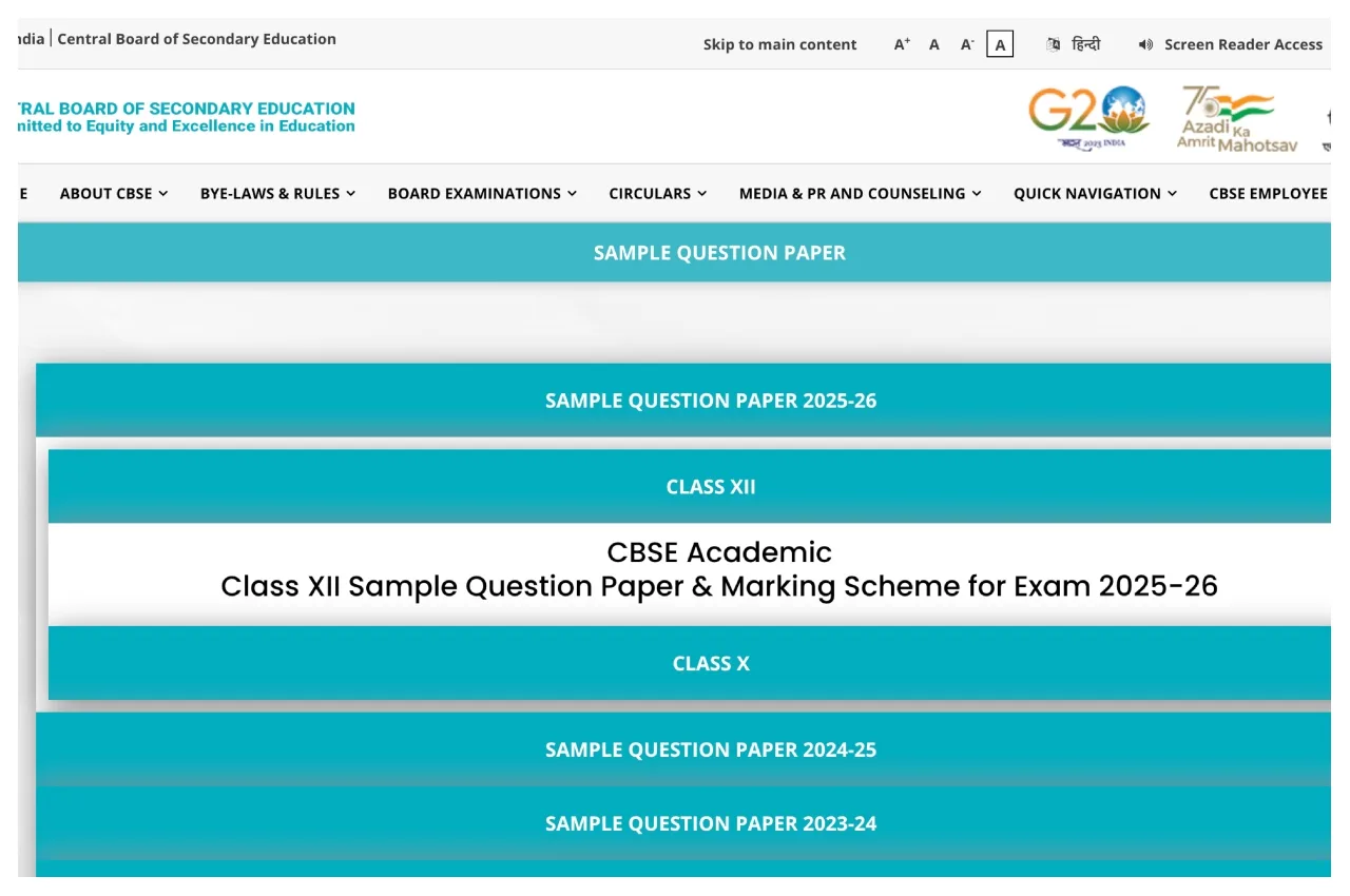 CBSE Class 10 Sample Paper 2026 Declared – Download Subject-Wise PDF at cbse.gov.in - Times Bull