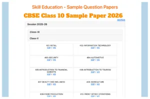 CBSE Class 10 Sample Paper 2026 Declared - Download Subject-Wise PDF at cbse.gov.in in Education category
