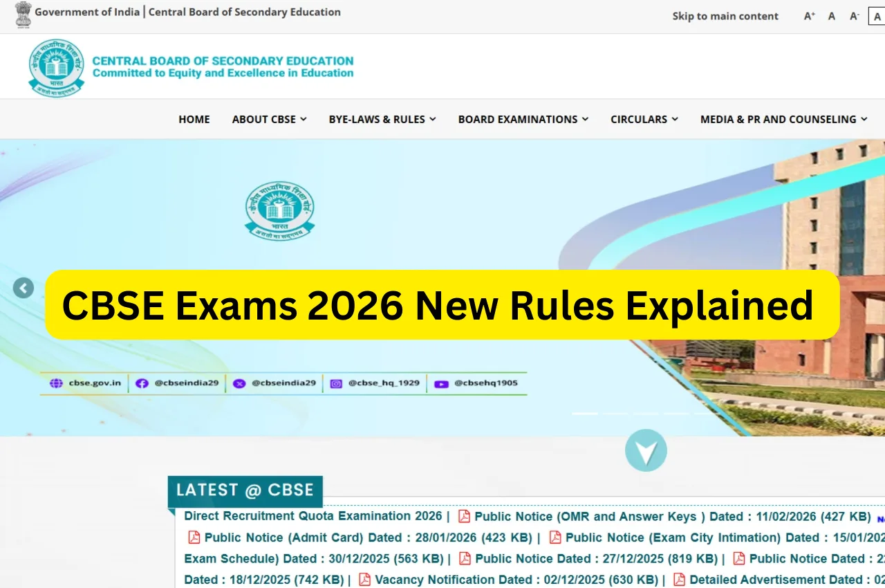 CBSE Exams 2026 New Rules Explained