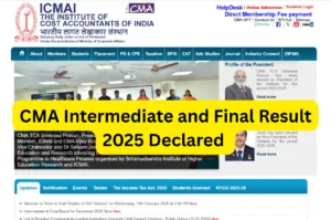 CMA Intermediate and Final Result 2025 Declared – Check December Session Scorecard icmai.in
