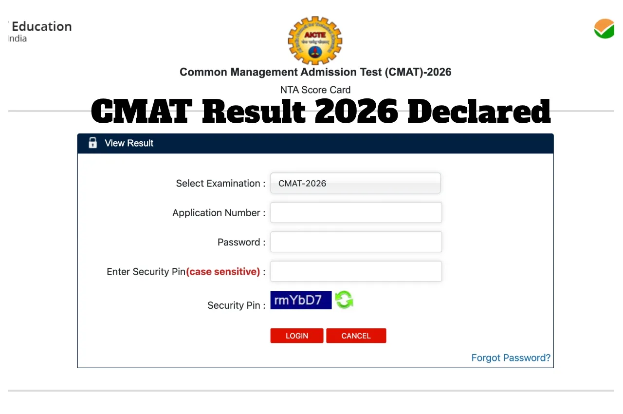 CMAT Result 2026 Declared – Direct Link to Download NTA Scorecard at cmat.nta.nic.in