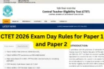 CTET 2026 Exam Day Rules for Paper 1 and Paper 2