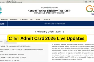 CTET Admit Card 2026 Live Updates - Exam Date Announced Now Check at ctet.nic.in in Education category