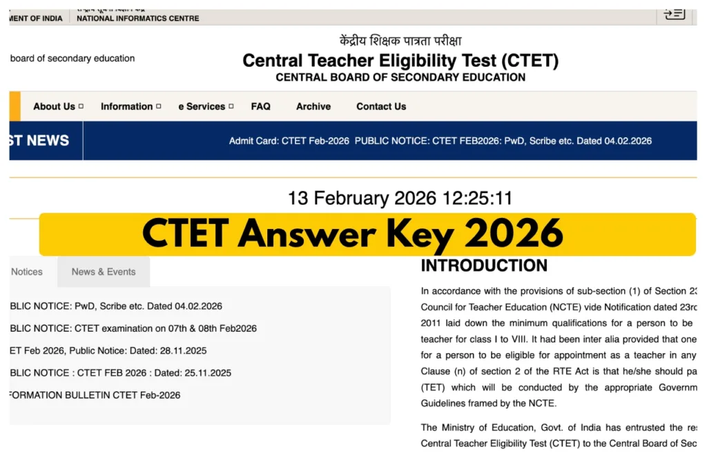 CTET Answer Key 2026