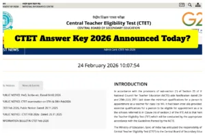 CTET February 2026 Answer Key Announced on Feb 25? Direct Link to Download at ctet.nic.in in Education category