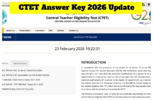 CTET Answer Key 2026 Update - Where, how to Download CTET provisional key, Direct Link Here in Education category