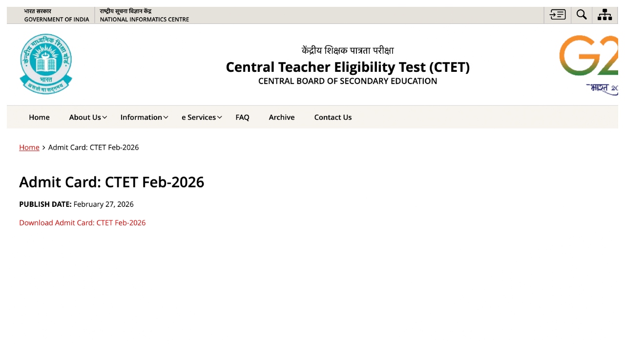 CTET Paper-2 Re-Exam 2026 March 1st – Check important Guidelines & Steps to download Admit Card