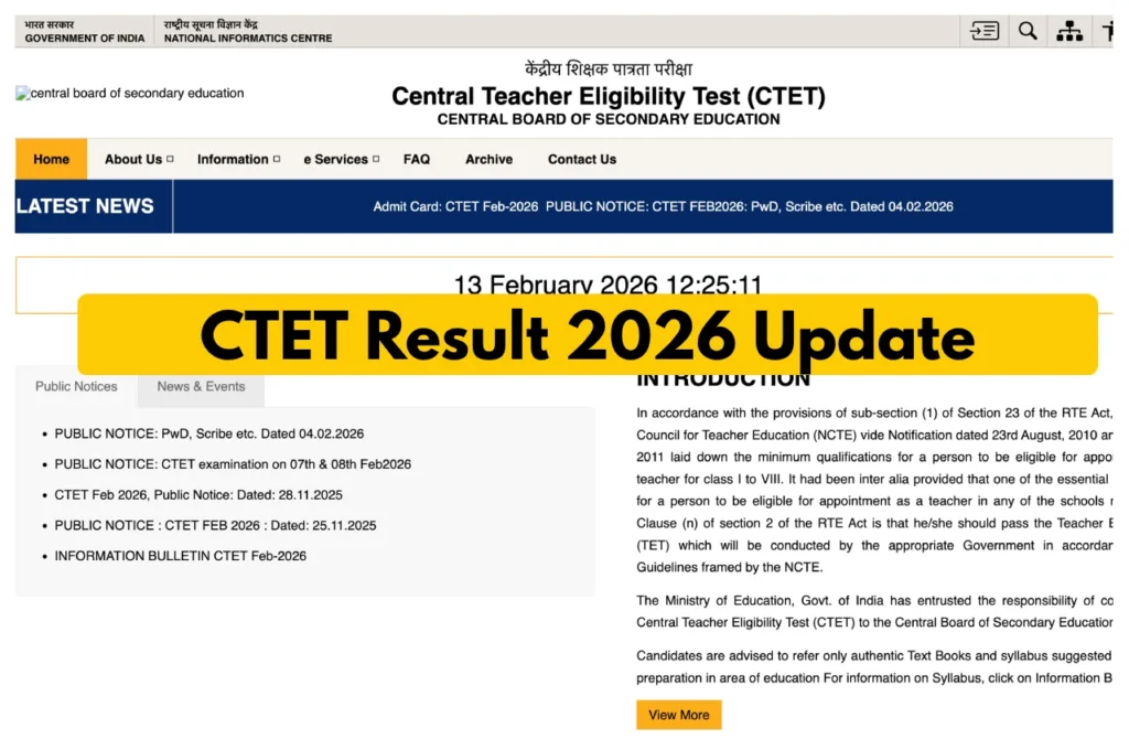 CTET Result 2026 Update