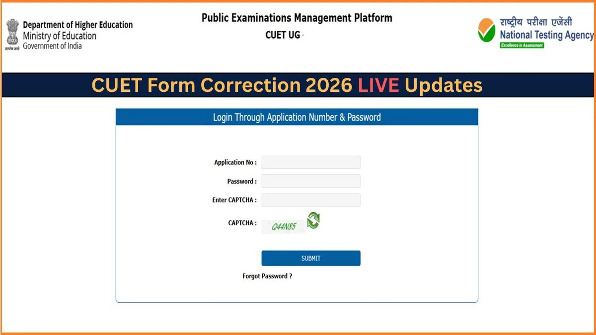 CUET UG 2026 Application Correction Window Open