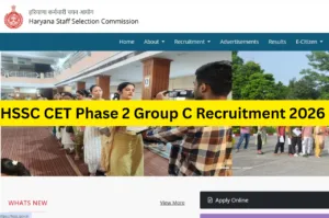 HSSC CET Phase 2 Group C Recruitment 2026 - Announced for 4,227 Posts – Apply at hssc.gov.in in Education category