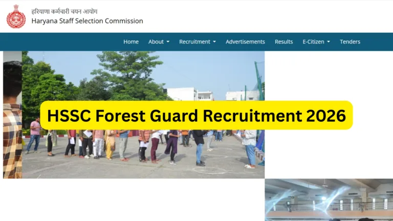 HSSC Forest Guard Recruitment 2026