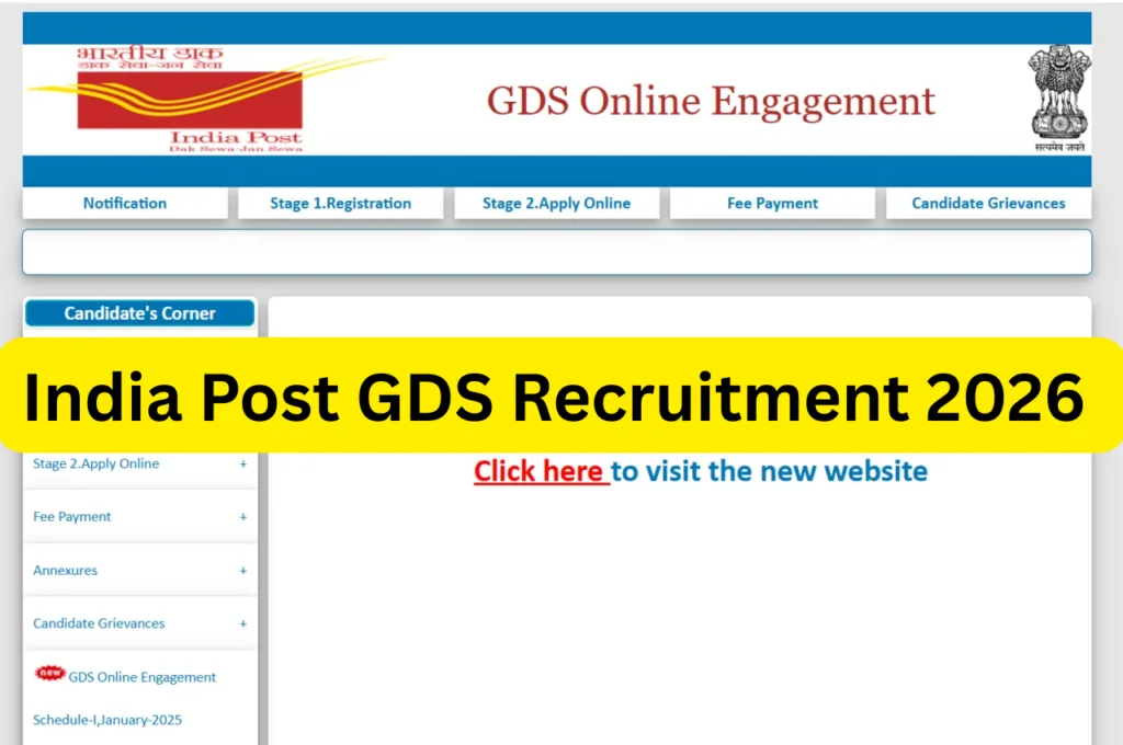 India Post GDS Recruitment 2026 – Apply Online for 28740 10th Pass Posts indiapostgdsonline.gov.in