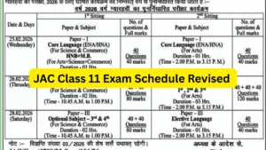 JAC Class 11 Exam Schedule Revised - New Timetable and Guidelines jac.jharkhand.gov.in in Education category