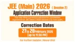 JEE Main 2026 Session 2 Correction Window – Today Last Chance to Edit Form at jeemain.nta.nic.in