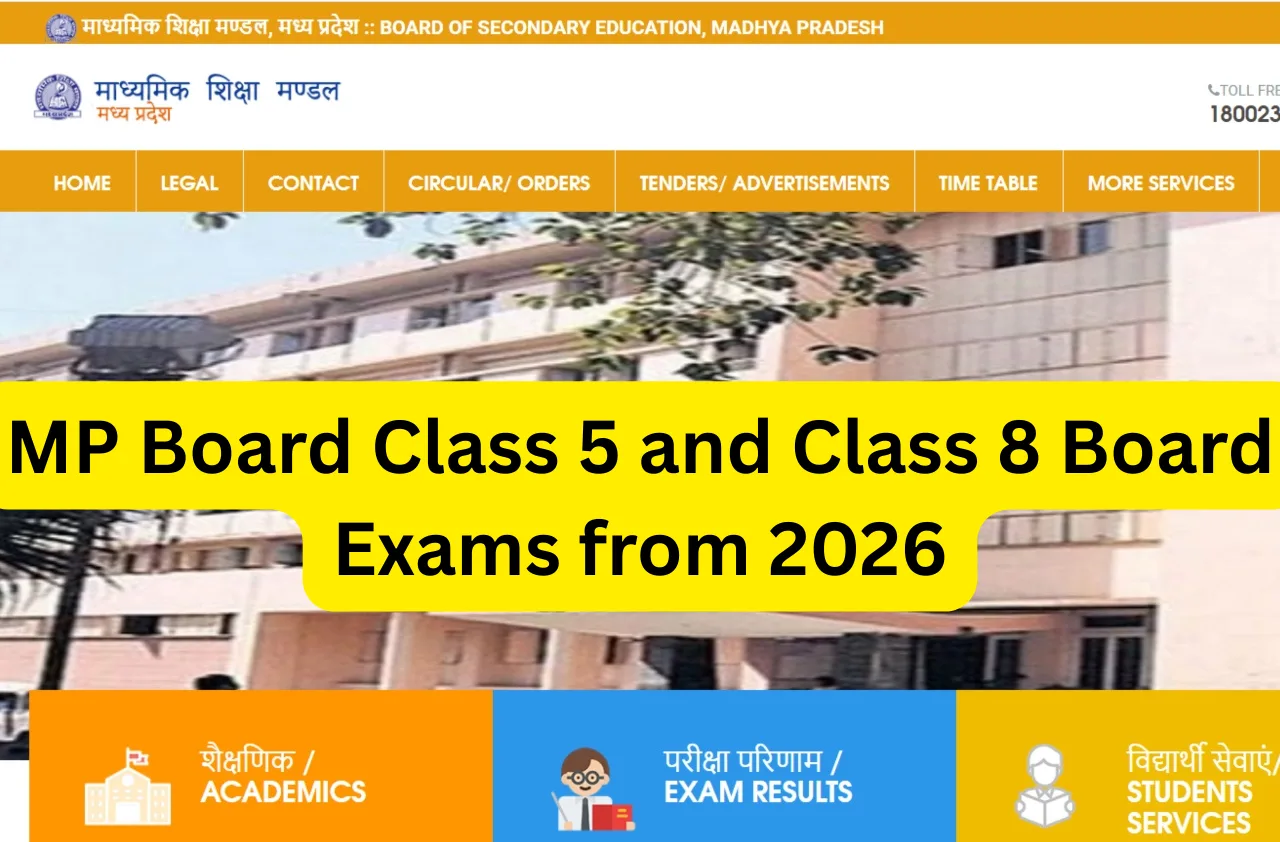MP Board Class 5 and Class 8 Board Exams from 2026