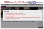 MPESB Answer Key 2026 Released