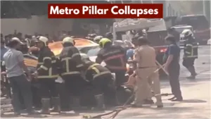 Under-construction Metro Pillar Collapses in Mumbai's Mulund, 4 Injured in India category